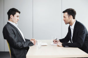 HR manager and an applicant in a job interview